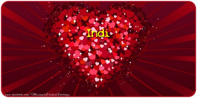 Greetings Cards for Love - Hearts | Indi