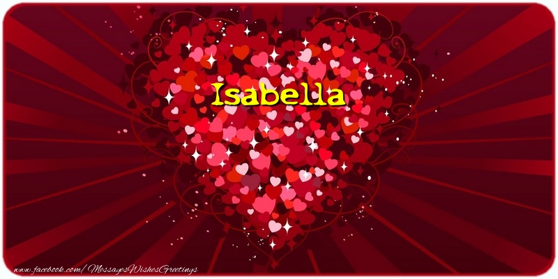 Greetings Cards for Love - Isabella