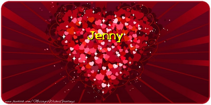 Greetings Cards for Love - Jenny