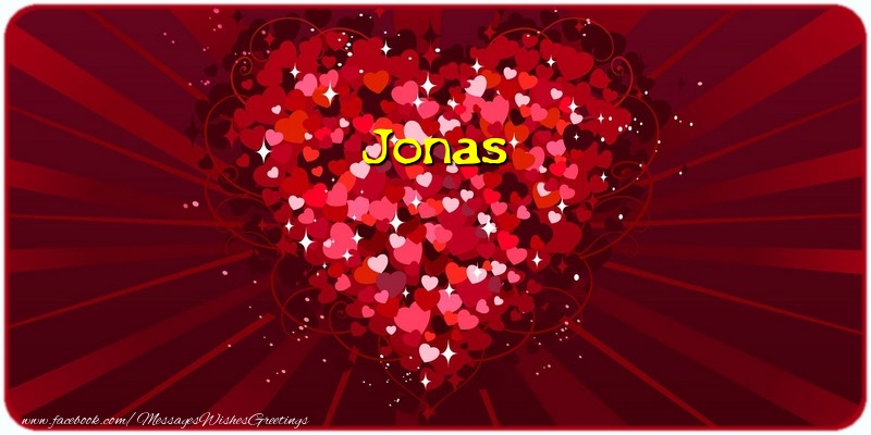 Greetings Cards for Love - Jonas