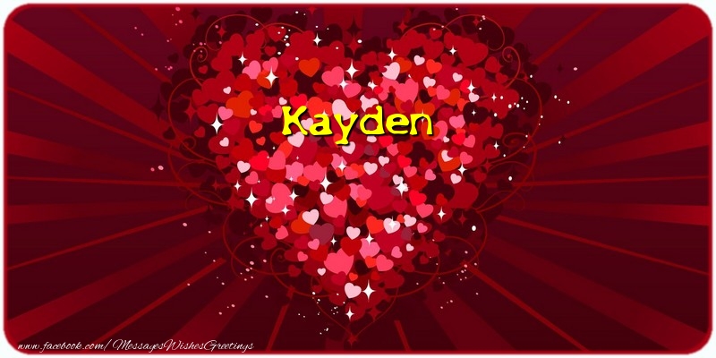 Greetings Cards for Love - Hearts | Kayden