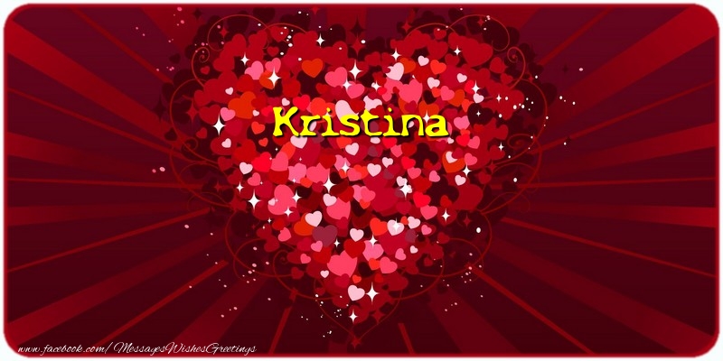 Greetings Cards for Love - Kristina