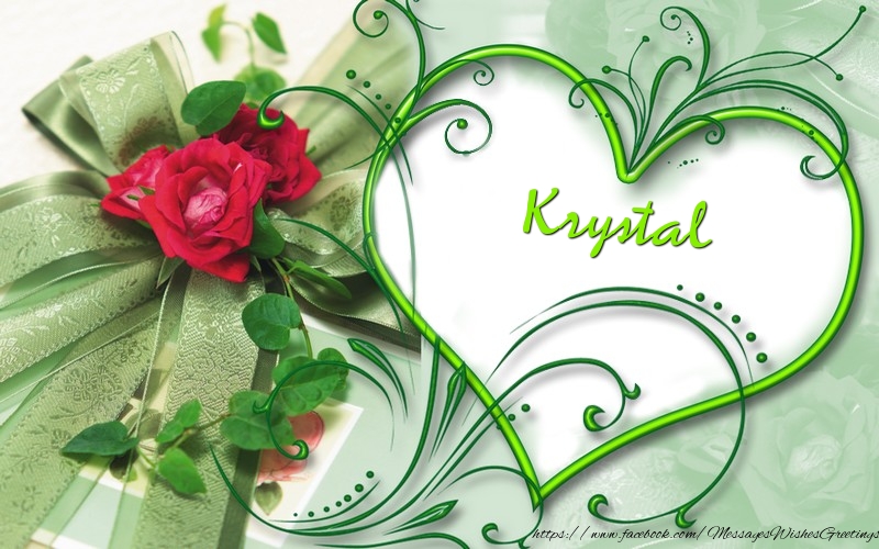 Greetings Cards for Love - Flowers & Hearts | Krystal