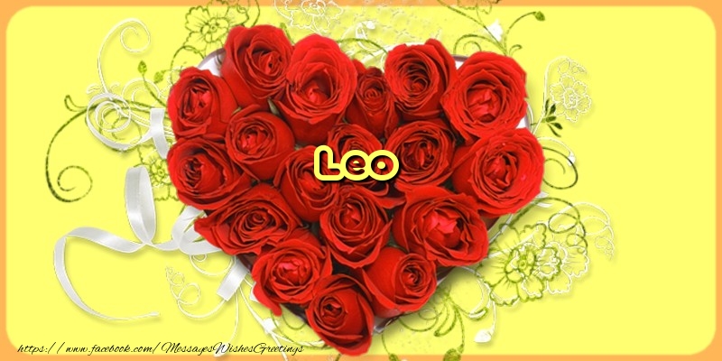 Greetings Cards for Love - Hearts & Roses | Leo