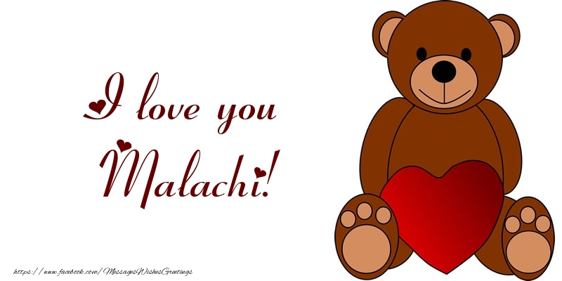 Greetings Cards for Love - Bear & Hearts | I love you Malachi!