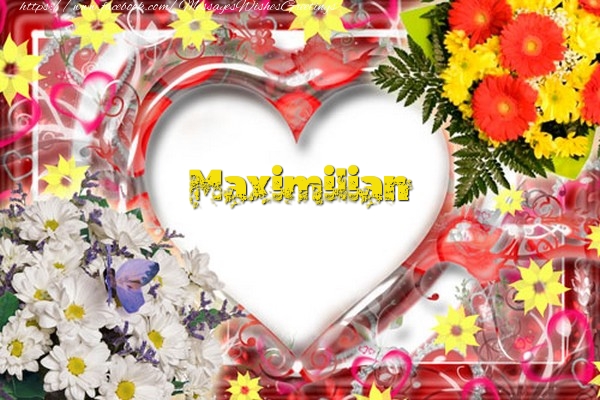 Greetings Cards for Love - Flowers & Hearts | Maximilian