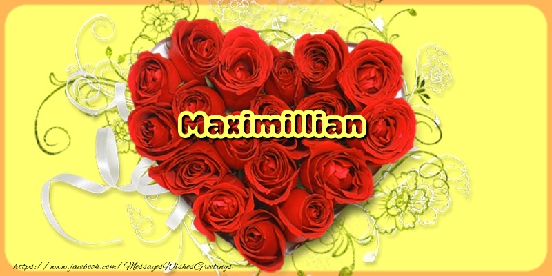 Greetings Cards for Love - Hearts & Roses | Maximillian