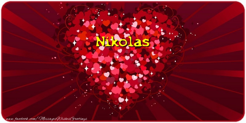 Greetings Cards for Love - Hearts | Nikolas