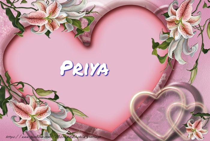 Greetings Cards for Love - Priya