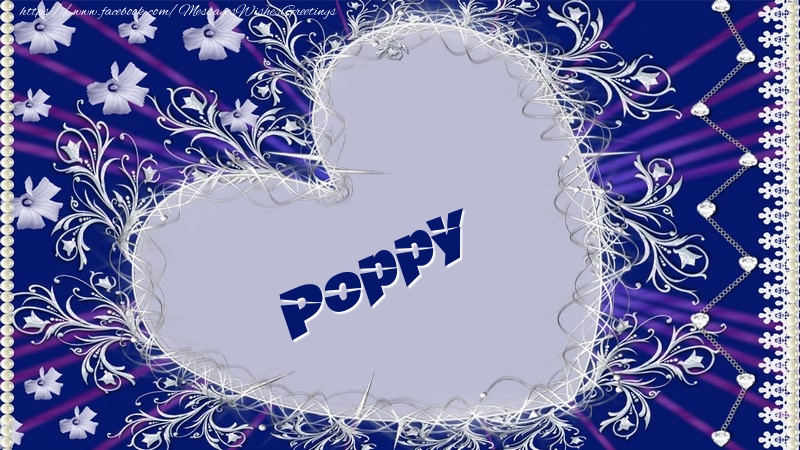 Greetings Cards for Love - Poppy