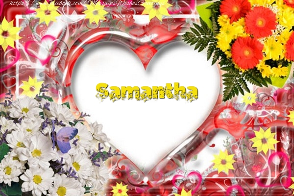 Greetings Cards for Love - Flowers & Hearts | Samantha