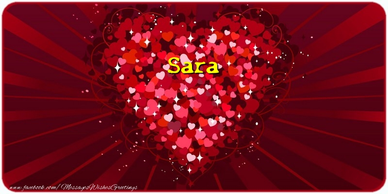 Greetings Cards for Love - Sara