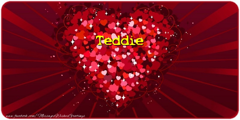 Greetings Cards for Love - Teddie