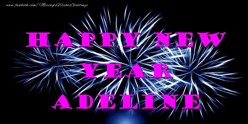 Greetings Cards for New Year - Happy New Year Adeline