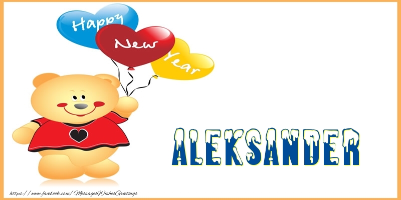 Greetings Cards for New Year - Happy New Year Aleksander!