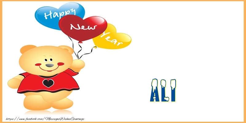 Greetings Cards for New Year - Happy New Year Ali!