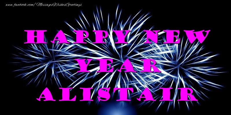  Greetings Cards for New Year - Fireworks | Happy New Year Alistair