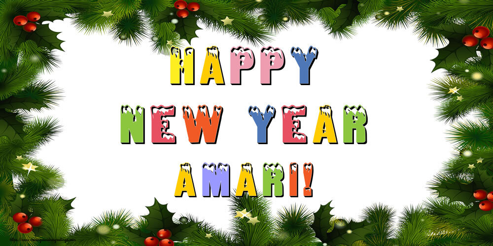 Greetings Cards for New Year - Christmas Decoration | Happy New Year Amari!