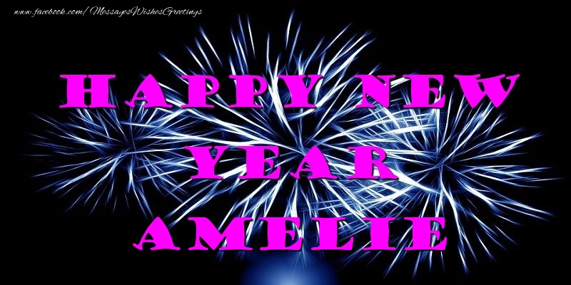 Greetings Cards for New Year - Happy New Year Amelie