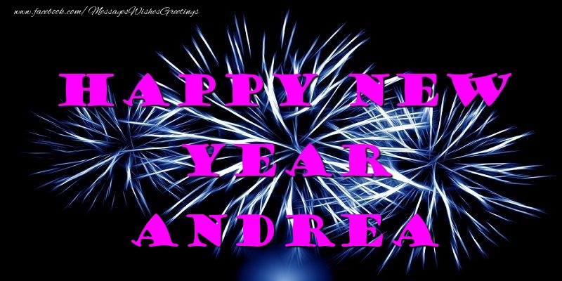  Greetings Cards for New Year - Fireworks | Happy New Year Andrea