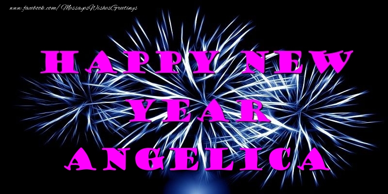 Greetings Cards for New Year - Fireworks | Happy New Year Angelica