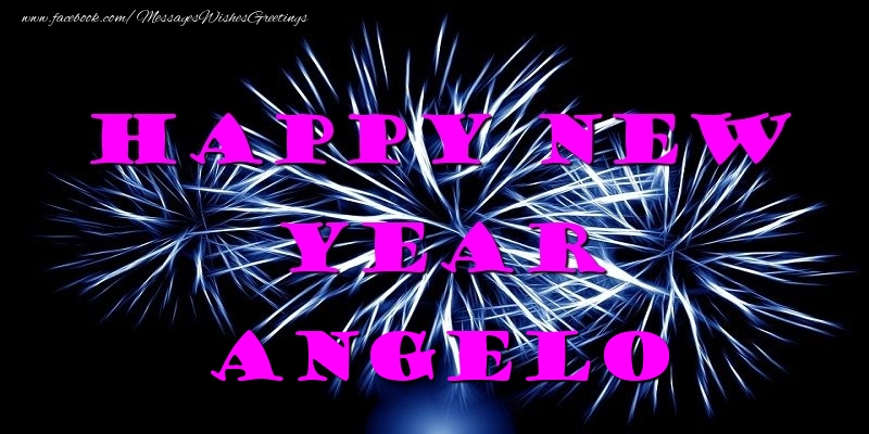 Greetings Cards for New Year - Fireworks | Happy New Year Angelo
