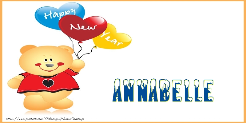 Greetings Cards for New Year - Happy New Year Annabelle!