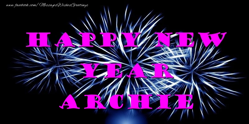  Greetings Cards for New Year - Fireworks | Happy New Year Archie