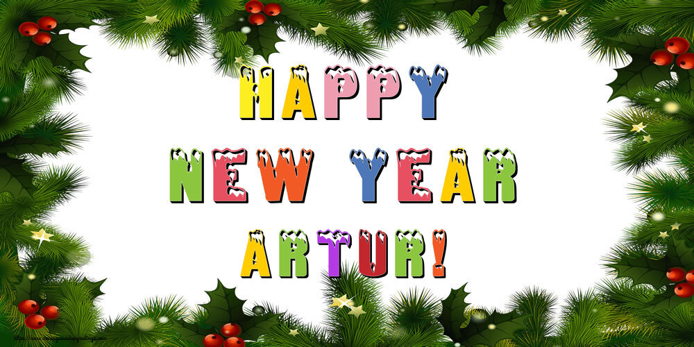  Greetings Cards for New Year - Christmas Decoration | Happy New Year Artur!