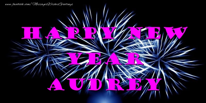 Greetings Cards for New Year - Happy New Year Audrey