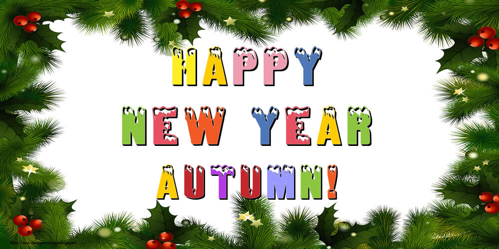  Greetings Cards for New Year - Christmas Decoration | Happy New Year Autumn!