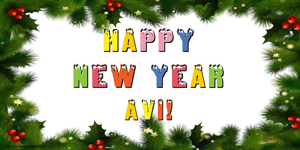 Greetings Cards for New Year - Happy New Year Avi!