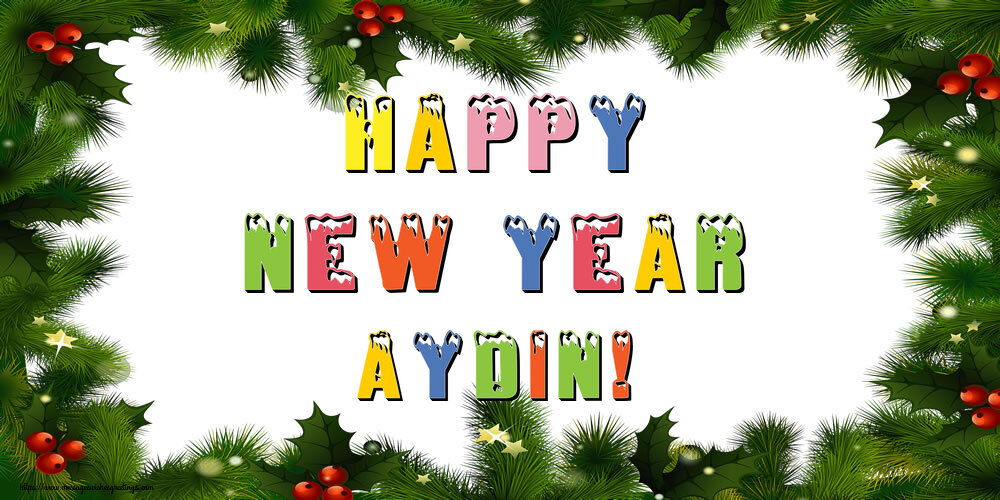  Greetings Cards for New Year - Christmas Decoration | Happy New Year Aydin!