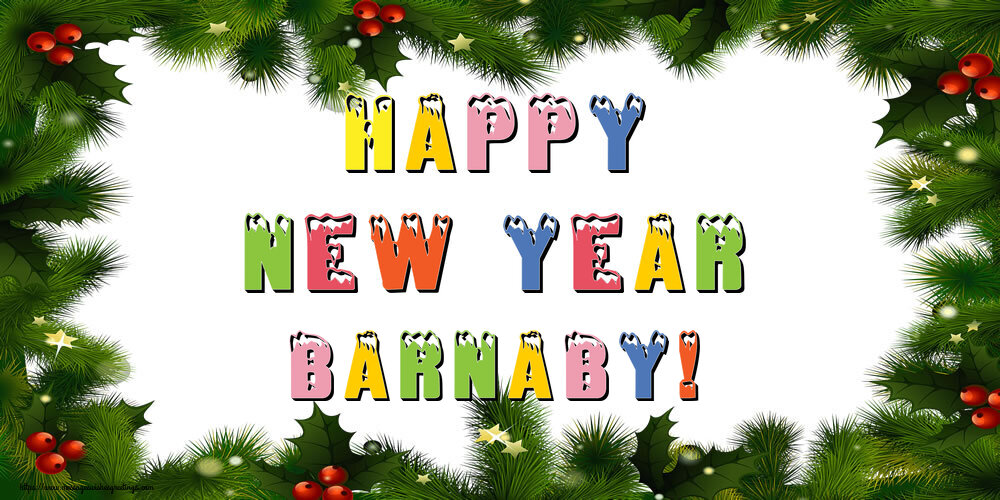 Greetings Cards for New Year - Christmas Decoration | Happy New Year Barnaby!