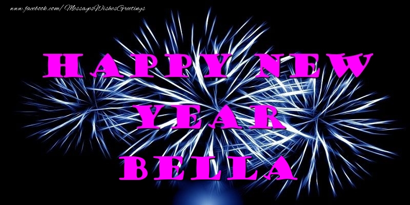 Greetings Cards for New Year - Happy New Year Bella