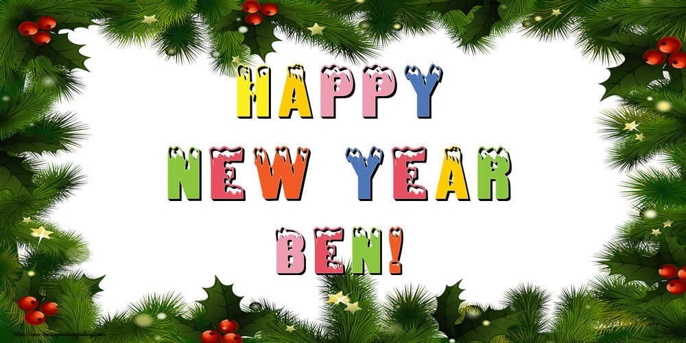 Greetings Cards for New Year - Christmas Decoration | Happy New Year Ben!