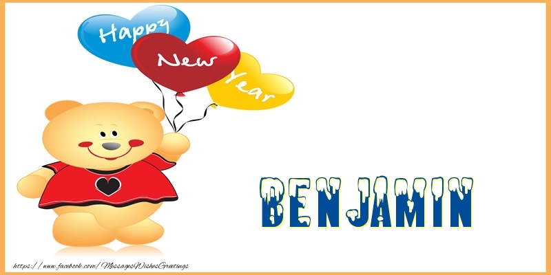 Greetings Cards for New Year - Happy New Year Benjamin!