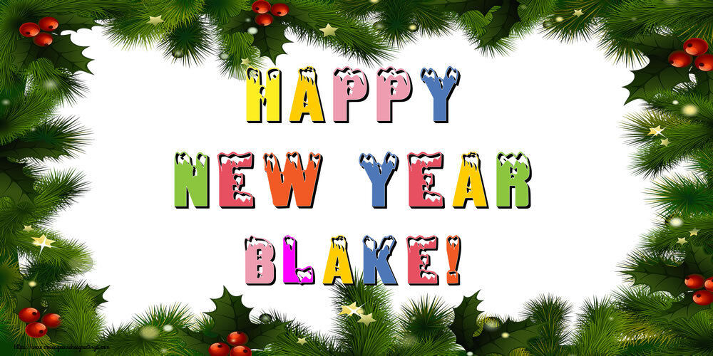Greetings Cards for New Year - Christmas Decoration | Happy New Year Blake!