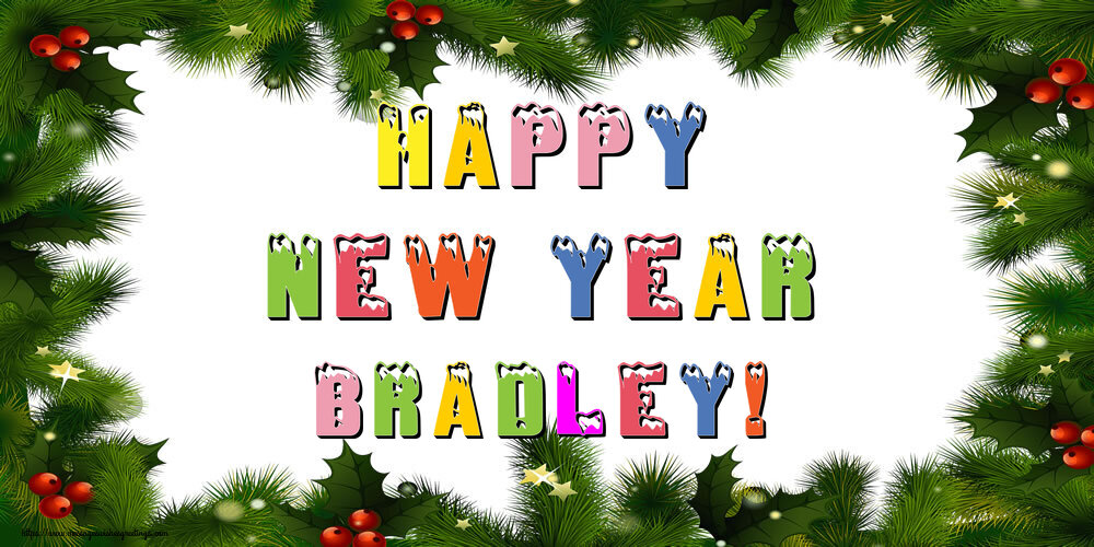 Greetings Cards for New Year - Christmas Decoration | Happy New Year Bradley!