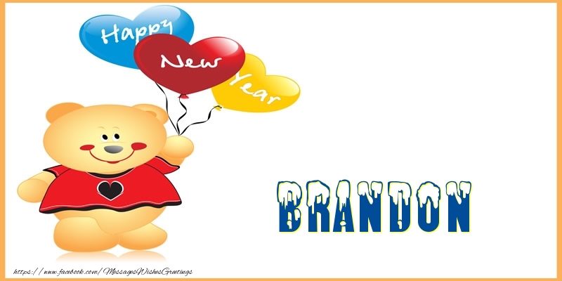 Greetings Cards for New Year - Happy New Year Brandon!