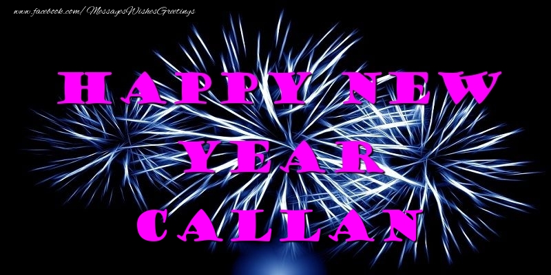 Greetings Cards for New Year - Happy New Year Callan