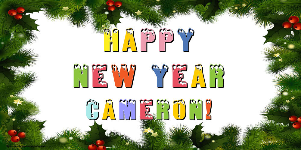 Greetings Cards for New Year - Happy New Year Cameron!