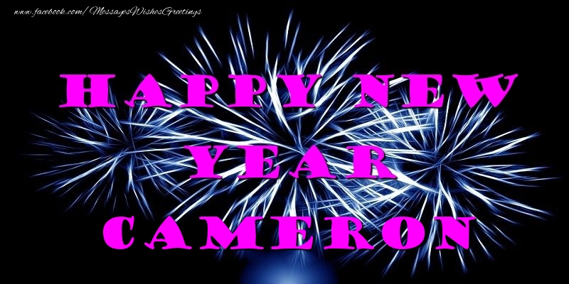 Greetings Cards for New Year - Fireworks | Happy New Year Cameron