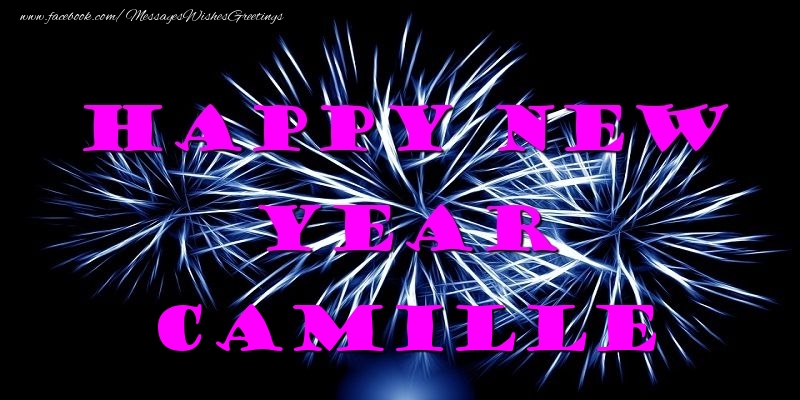 Greetings Cards for New Year - Fireworks | Happy New Year Camille