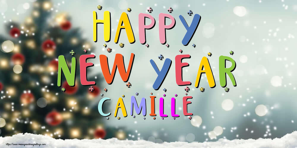 Greetings Cards for New Year - Christmas Tree | Happy New Year Camille!