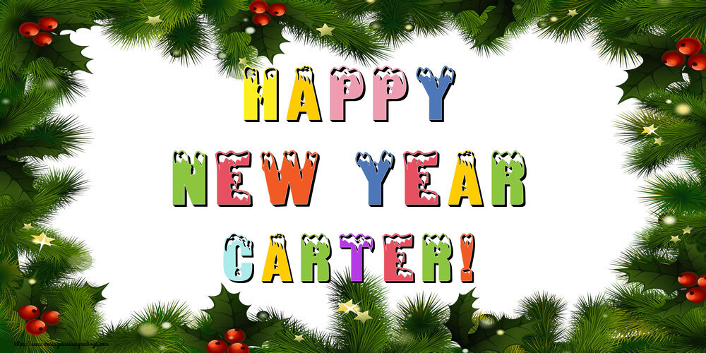 Greetings Cards for New Year - Christmas Decoration | Happy New Year Carter!