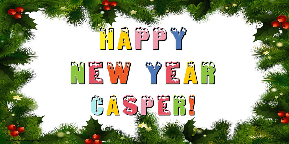 Greetings Cards for New Year - Happy New Year Casper!