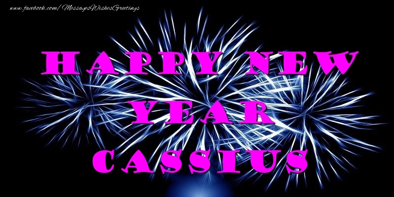 Greetings Cards for New Year - Fireworks | Happy New Year Cassius