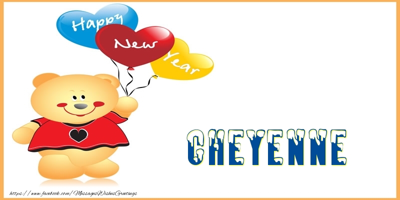 Greetings Cards for New Year - Happy New Year Cheyenne!