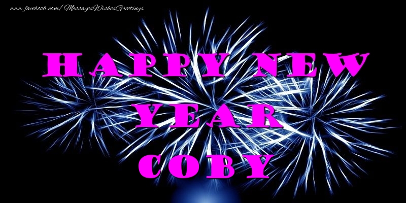 Greetings Cards for New Year - Happy New Year Coby